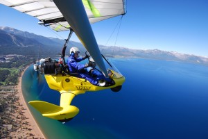 Flying above South Lake Tahoe, NV